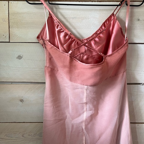 VTG Y2K Silk Pink Ombre Dress sz 2 - Picture 5 of 6